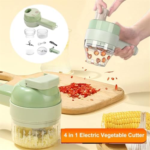 4 in 1 Electric Vegetable Cutter Set, Multifunctional Mini Electric Grinder - Image 3