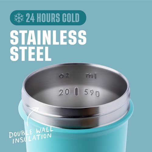 BlenderBottle Sport Sleek Stainless Steel Shaker Bottle 25 oz Seafoam - Image 3
