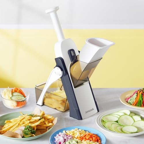 Safe Mandoline Slicer for Kitchen, 5 in 1 Multi Food Chopper, Potato Slicer - Image 2