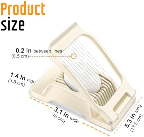 Multipurpose Heavy Duty Aluminium Egg Slicer, Stainless Steel Wire, White - Image 4