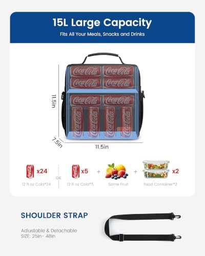 Lunch Bag for Men Women, Large Insulated Lunch Box Cooler Lunbox