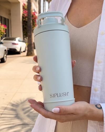 Insulated Protein Shaker Bottle 24oz, Dishwasher Safe, Sage Green - Image 2