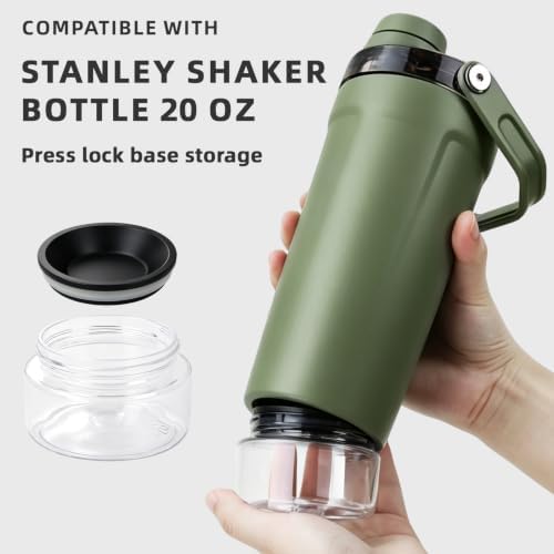 2Pcs Storage Base with Snap-on Lid for Stanley Shaker Bottle 20 oz - Image 2