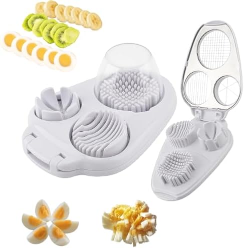 2-Pack 3-in-1 Egg Slicer, Stainless Steel Cutter by Unknown