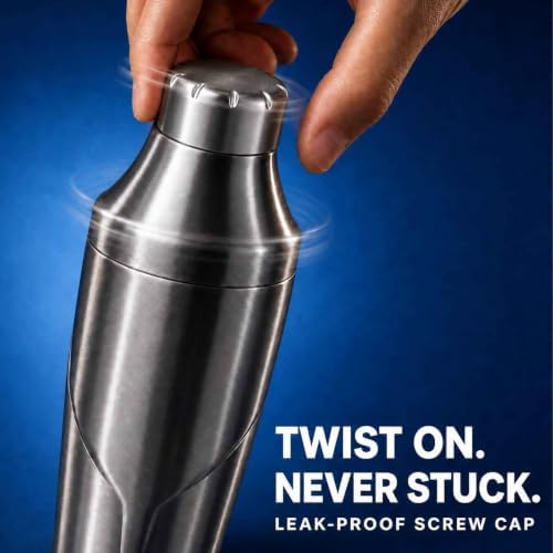 24oz Double Wall Vacuum Insulated Cocktail Shaker,Martini Shaker