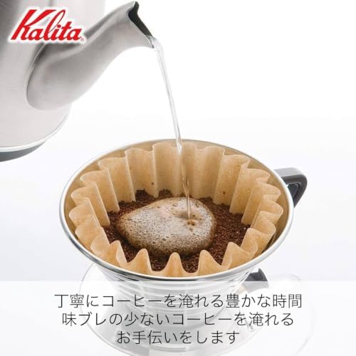 Carita Stainless Steel Coffee Dripper Wave Series - 2-4 People, 185S, Made in Japan, For 2-4 Cups