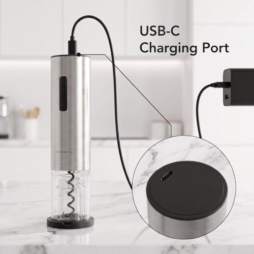 Rechargeable Electric Wine Opener Set, Silver, WBR446S