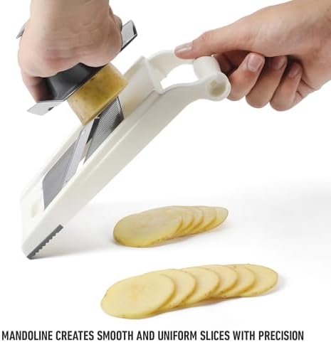 Calphalon Vegetable Chopper With Container, 3 Blades with1 Chopper and1 Mandoline, 5-in-1 Food Chopper with Stainless Steel Blades & Mandoline Slicer, Multi-Functional Dicer with Storage Container - Image 6