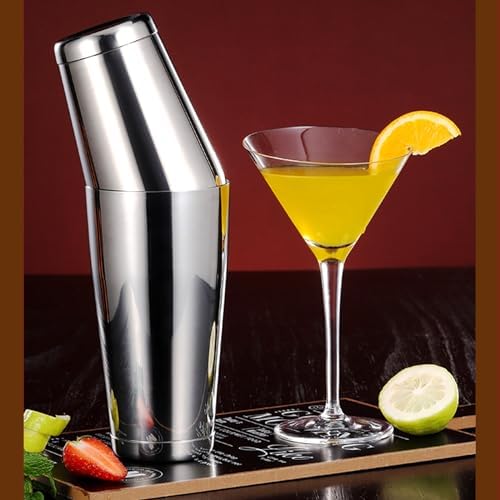 Cocktail Shaker Set Bartender Kit, 12 Pcs Boston Drink Shaker with Strainer Bartending Martini Shaker Tin with 18oz & 28oz Mixed Alcohol Shaker Stainless Steel Bar Tool for Beginner