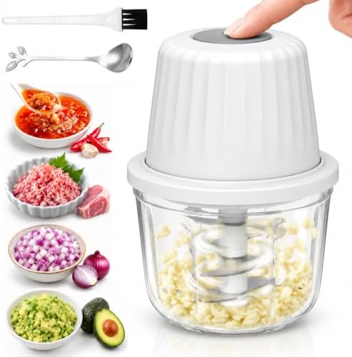 Electric Garlic Chopper 400ML, Cordless Mini Food Chopper Rechargeable