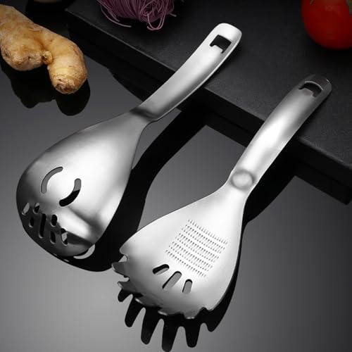 5 in 1 Egg Separator for Raw Eggs, Potato Masher Multifunction Cooking Spoon, Egg Yolk Separator, Grater Plate, Bottle Opener & Slotted Spoon 304 Stainless Steel Kitchen (Pasta spoon) - Image 3