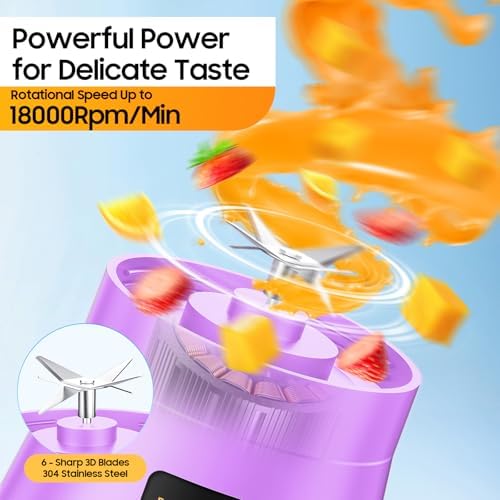 Personal Size Smoothies Blender Portable - 380ML Mini Travel Blender - Image 3