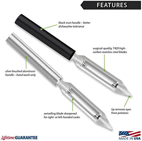 Cutlery Vegetable Peeler (W232), Black, Pack of 2