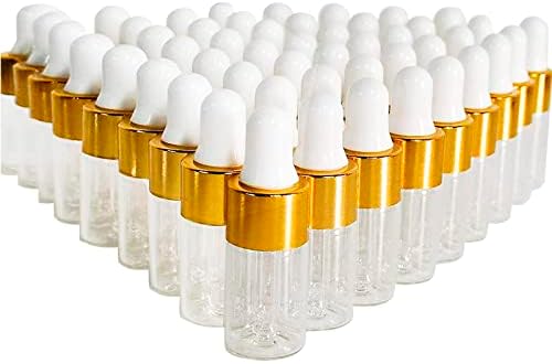 50PCS Transparent Sample Dropper Bottles, 3 ml Mini Essential Oil Dropper Bottles, Perfume Bottles with 2 Plastic Droppers for Travel Test Samples - Image 4