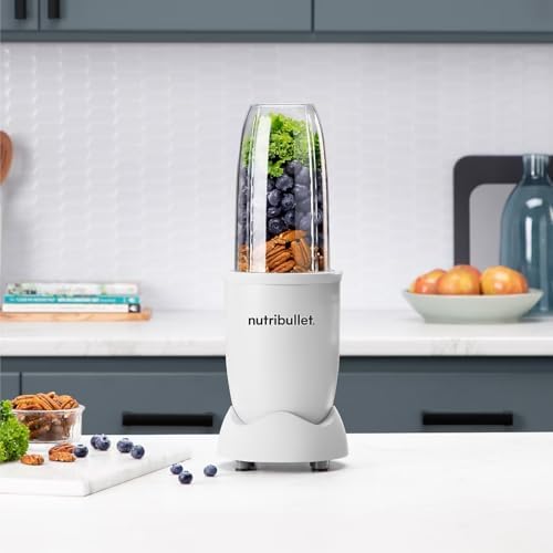 Nutribullet Pro Personal Blender, Shakes, Smoothies, Food Prep, and Frozen Blending, 32 Ounce Cup, 24 Ounce Cups, Flip-top Travel Lids, 900 Watt, Matte White - Image 2