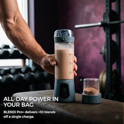 BLENDi Pro+ Portable Blender (New 2025 Model, 17.5oz, Gray) – Upgraded Ice Crushing 120W Motor, USB-C Rechargeable, Cordless Personal Blender for Smoothies & Shakes – BPA-Free,Travel-Friendly - Image 4