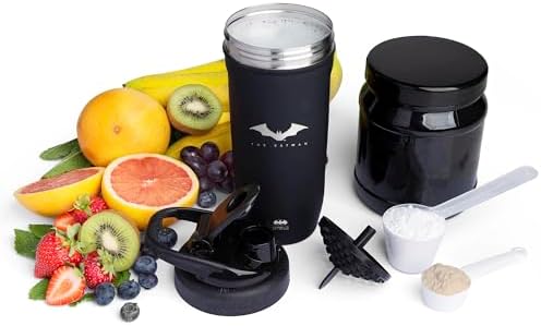 Smartshake DC COMICS Reforce Stainless Steel Protein Shaker Bottle 900 ml | 30 oz - Leakproof Screw-on Lid - BPA Free – Unisex - Non Insulated - Batman - Image 6