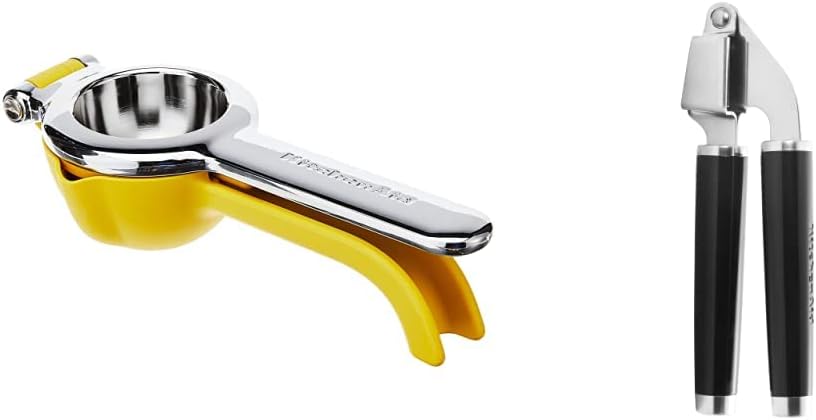 Citrus Juice Press Squeezer Bundle with Garlic Press