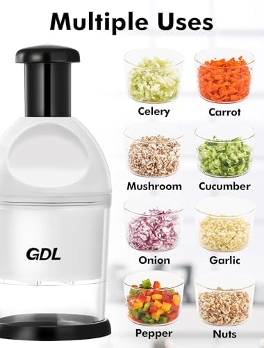 GDL Food Chopper, Manual Slap Vegetable Chopper Onion Dicer, Garlic Mincer - Image 5