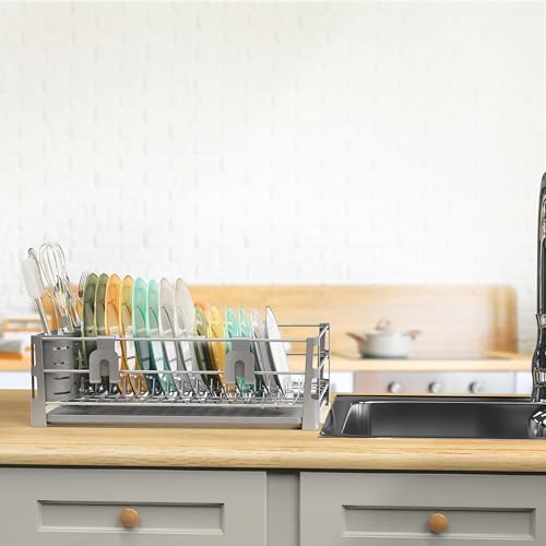 Dish Drying Rack, Silver