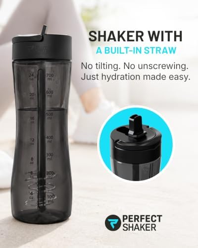PerfectShaker LUMA 28oz Tritan Protein Shaker Bottle with Straw - Image 2