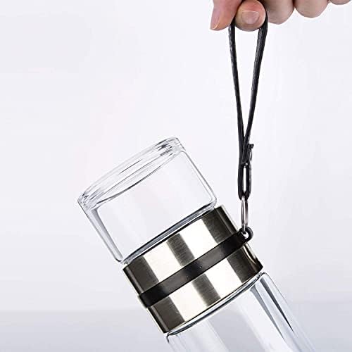 PARACITY Tea Infuser Bottle,13 OZ/380ML Double Wall Glass, Leakproof - Image 6