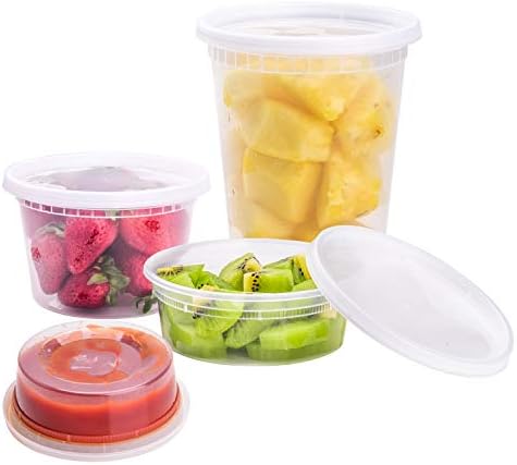 [8 oz,16oz,32oz,48Sets,16Sets each size Plastic food storage containers with lids airtight,BPA Free,Microwave/Dishwasher/Freezer Safe