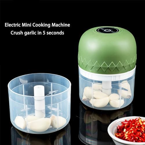 Electric Garlic Chopper, 250ml Mini Food Processor, Usb Garlic Mincer - Image 3