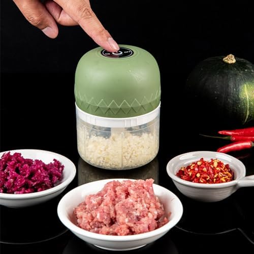 Electric Garlic Chopper, 250ml Mini Food Processor, Usb Garlic Mincer by Lovskoo
