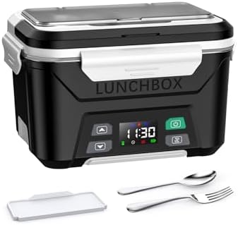 Cordless Electric Lunch Box, Heated Lunch Box for Men with Timer