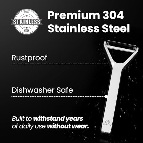 Vegetable Peeler, Ultra Sharp Blade, Stainless Steel Y Peeler