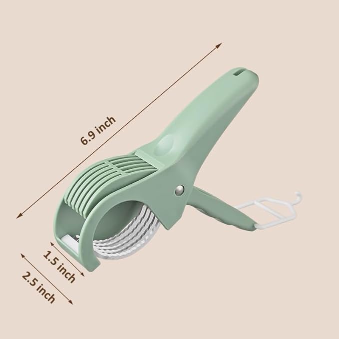 Banana Slicer Multi-Functional Banana Cutter Perfect as Grape Cutter & Strawberry Slicer, Kitchen Gadget for Fruits & Vegetables, Safe for Kids & Dishwasher Safe (Green)