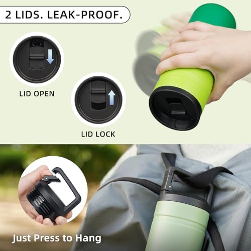 BJPKPK 20 oz Insulated Travel Water Bottle, Coffee Tumbler Stainless Steel - Image 6
