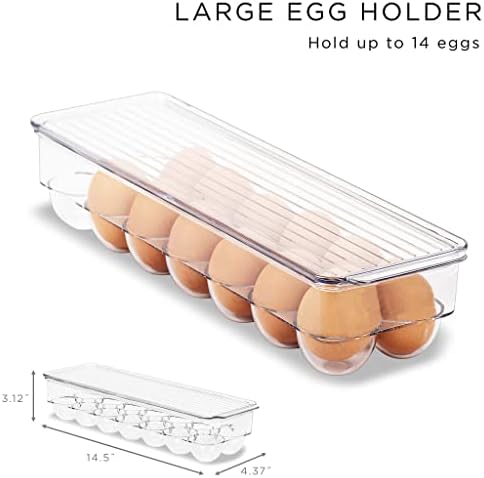 Fridge Organizers and Storage Bins for Pantry & Fridge (6 Piece Set)