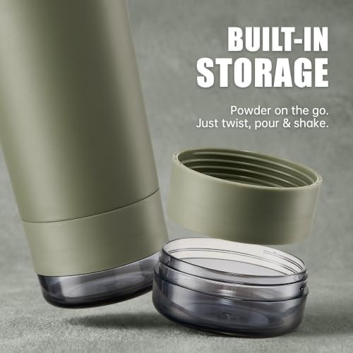 Fijinhom 24 oz Insulated Shaker Bottle with Portable Powder Container. - Image 3