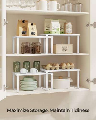 Cabinet Organizer Shelf, Set of 2 Spice Rack, Kitchen Storage