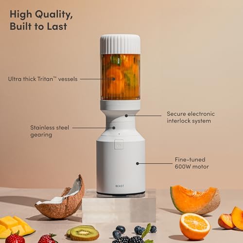 Beast Mini Blender Plus, Countertop Blender, Cloud White, 600W - Image 2