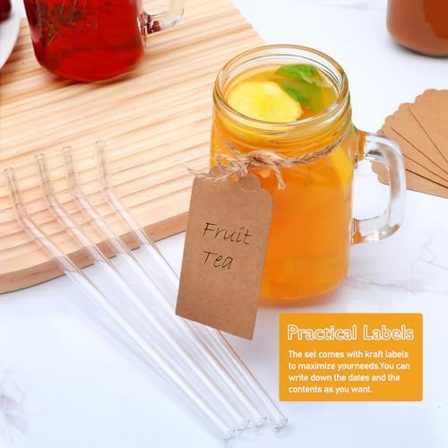 16oz Mason Jars with Handle, Glass Mugs with Straws and Lids 12 Pack