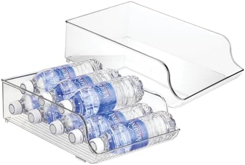 Plastic Water Bottle Organizer, Clear, 2-Pack
