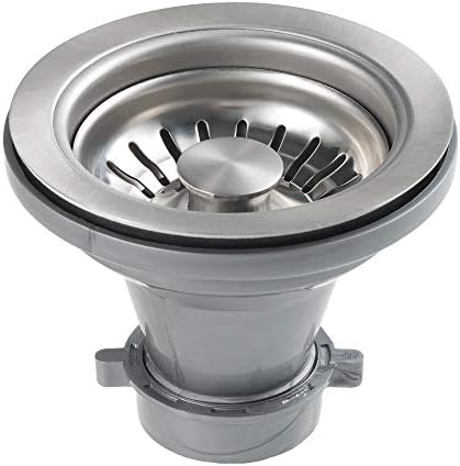 Kraus Kitchen Sink Stainless Steel Drain Assembly with Strainer, Fits Standard 3.5 in. or 4 in. Drain Openings