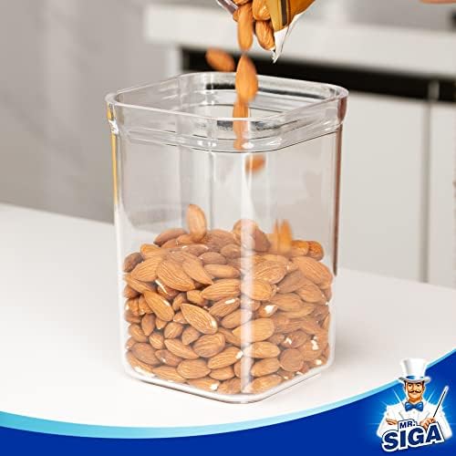 4 Pack Airtight Food Storage Container Set for Pantry Organization