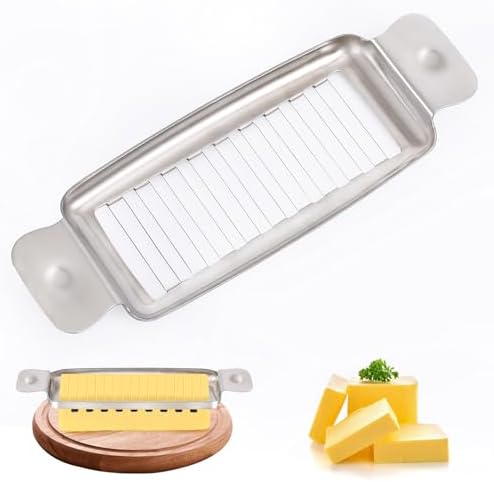 Stainless Steel Butter Slicer, Butter Cutter for Uniform 1/4-Inch Slices by AlikitcnDirect