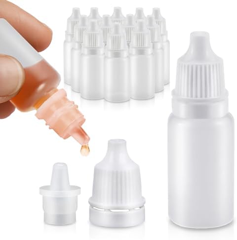 Tesorrio 50 Pcs Small Plastic Dropper Bottles with Caps, 5 ml Travel Size by Tesorrio