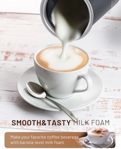 SIMPLETASTE Milk Frother, 4-in-1 Electric Milk Steamer with LED Touch Screen, Automatic Warm and Cold Foam Maker and Milk Warmer for Latte, Cappuccinos, Macchiato - Image 4