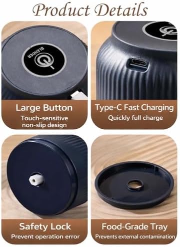 Electric Garlic Chopper, 2026 Upgrade Mini Portable Veggie Cutter, USB Charging Wireless Electric Food Chopper, One-Touch, 4 Sharp Stainless Steel Blades for Meat Fruits Vegetables (White) - Image 5