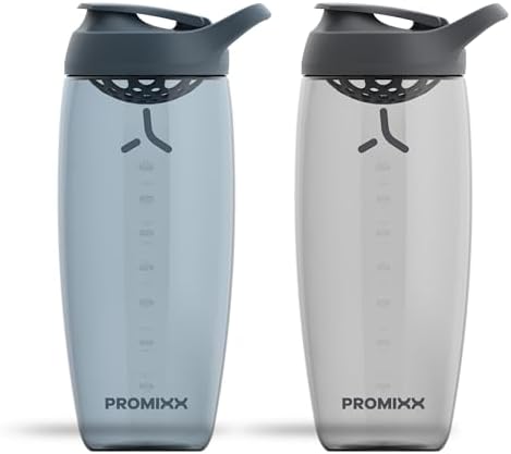 Pursuit Protein Shaker Bottle 32oz 2-Pack, Ecozen, Gray Blue