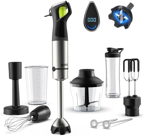 Immersion Blender Handheld, Max 1200W Hand Blenders Immersion 9-in-1
