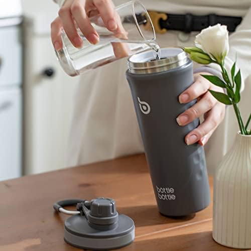 BOTTLE BOTTLE Shaker Bottle 26 oz Protein Shaker Grey - Image 4