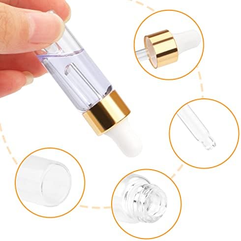 Pack of 35,5ml Clear Glass Dropper Bottle,Empty Glass Sample Vials with Glass Eye Dropper for DIY Aromatherapy Essential Oils Travel Perfume Container Liquid Sample Blends -Free dropper included - Image 5