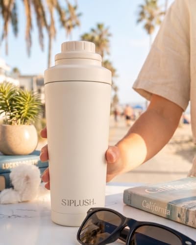 Insulated Protein Shaker Bottle 24oz, Dishwasher Safe, Creamy Pink - Image 2